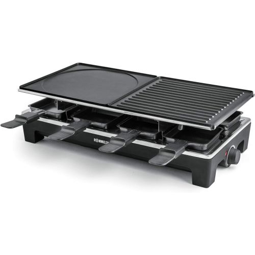  [아마존베스트]Rommelsbacher RCS 1350 Raclette Grill, Plastic, Black / Stainless Steel