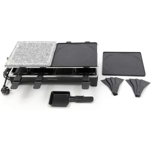  [아마존베스트]Rommelsbacher RCS 1350 Raclette Grill, Plastic, Black / Stainless Steel