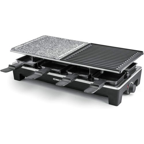  [아마존베스트]Rommelsbacher RCS 1350 Raclette Grill, Plastic, Black / Stainless Steel