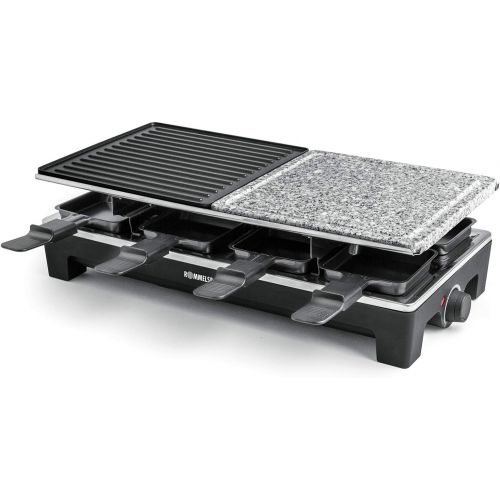  [아마존베스트]Rommelsbacher RCS 1350 Raclette Grill, Plastic, Black / Stainless Steel