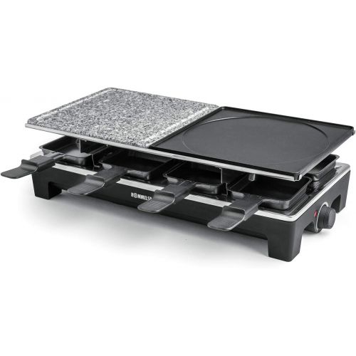  [아마존베스트]Rommelsbacher RCS 1350 Raclette Grill, Plastic, Black / Stainless Steel