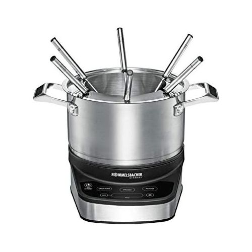  [아마존베스트]Rommelsbacher F 1200 Electric Fondue Set, Stainless Steel, 2.5 Litres