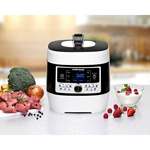  [아마존베스트]ROMMELSBACHER MD 1000 MeinHans Electric Steam Pressure & Multi Cooker - The Original - 14 Automatic Programmes, Adjustable from 40°C to 170°C, 2 Steam Pressure Levels, Non-Stick 6