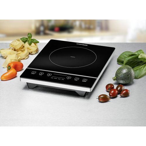  [아마존베스트]ROMMELSBACHER CT 2005/IN Single Hob Induction Glass Ceramic, Touch Control, Pot Detection, 10 Power Levels, 10 Temperature Levels from 60-240 °C, Timer, Shut-Off Function, 2000 Wat