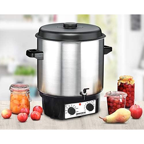  [아마존베스트]ROMMELSBACHER Mulled Wine / Preserving Machine KA 2004/E  27 Litres / for 14 Glasses of 1 Litre Each Continuously Adjustable Juicer Switch, Timer, Drain Tap, Overheating Protectio