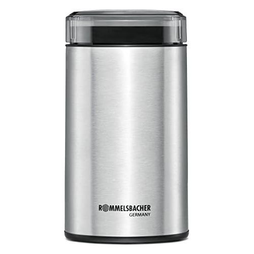  [아마존베스트]Rommelsbacher EKM 100 Electric Coffee Grinder with Cutter from Stainless Steel 200 W, 70 g Capacity, Also for Spices.) Stainless Steel, Silver