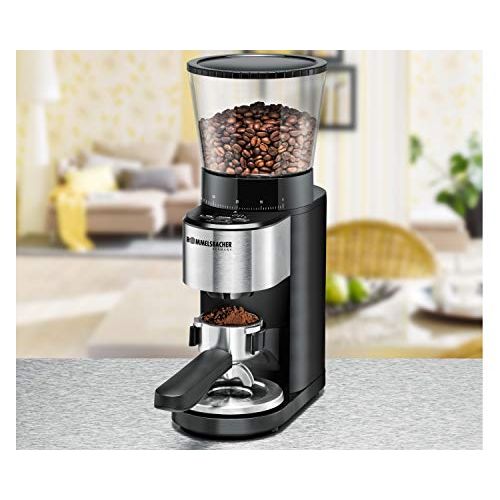  [아마존베스트]ROMMELSBACHER EKM 500 Coffee Grinder - Conical Grinder, Precision Scale, Holder for Portafilter Holder, Grinding Degree in 39 Levels, 5 Function Keys for Individual and Flexible Us