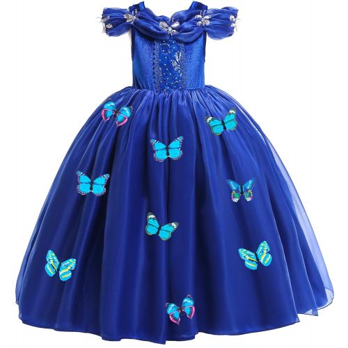  Romy's Collection Romys Collection Princess Butterfly Cinderella Blue Party Costume Dress-Up Set