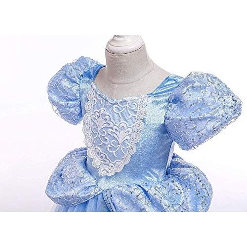  할로윈 용품Romys Collection Princess Cinderella Blue Toddler Girls Costume Dress Up