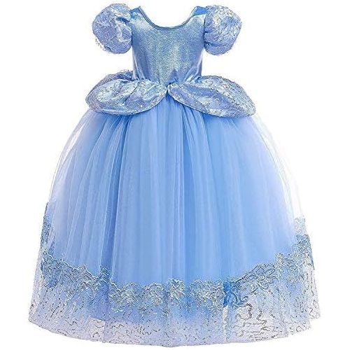  할로윈 용품Romys Collection Princess Cinderella Blue Toddler Girls Costume Dress Up