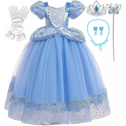  할로윈 용품Romys Collection Princess Cinderella Blue Toddler Girls Costume Dress Up