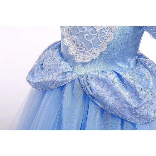  할로윈 용품Romys Collection Princess Cinderella Blue Toddler Girls Costume Dress Up