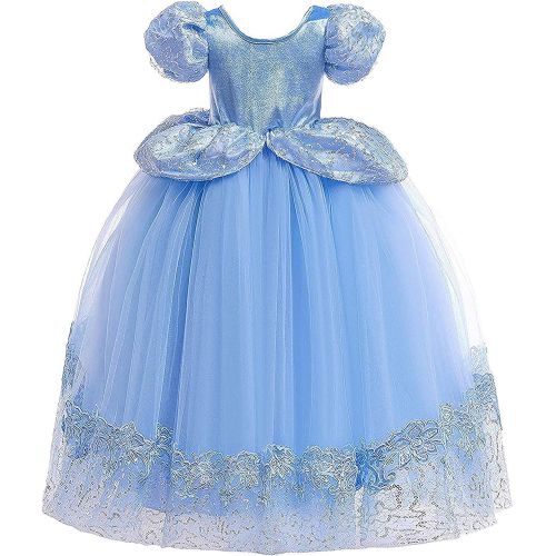  할로윈 용품Romys Collection Princess Cinderella Blue Toddler Girls Costume Dress Up