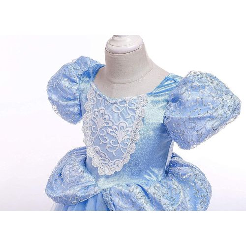  할로윈 용품Romys Collection Princess Cinderella Blue Toddler Girls Costume Dress Up