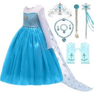 Romys Collection Ice Queen Blue Elsa Princess Party Dress