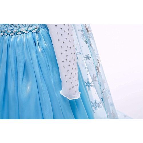  Romys Collection Ice Queen Blue Elsa Princess Party Dress