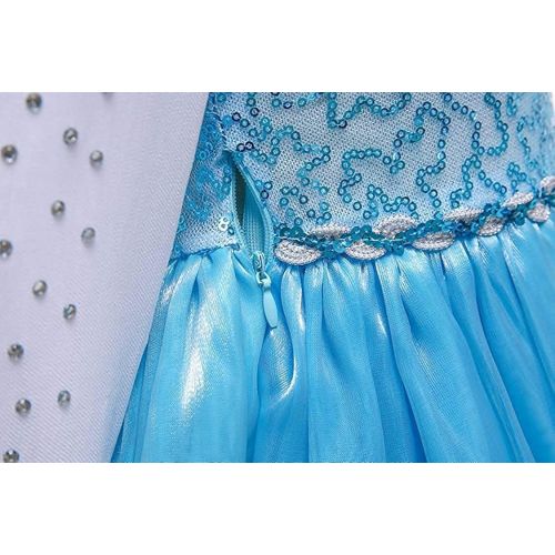  Romys Collection Ice Queen Blue Elsa Princess Party Dress