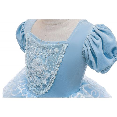  Romys Collection Skirt Princess Cinderella Costume Girls Dress Up with Accessories