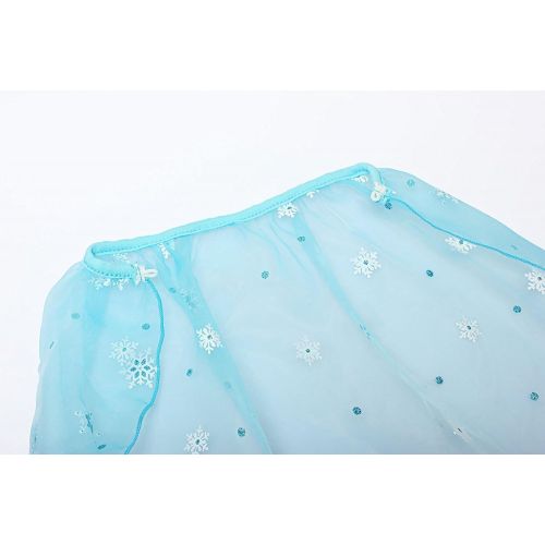  Romys Collection Ice Queen Blue Party Princess Elsa Costume Dress-Up Set