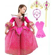 Romys Collection Princess Aurora Deluxe Pink Party Dress Costume