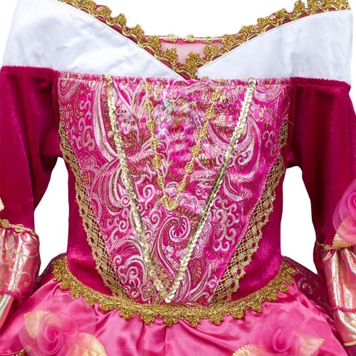  Romys Collection Princess Aurora Deluxe Pink Party Dress Costume