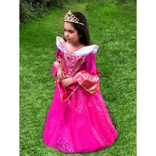  Romys Collection Princess Aurora Deluxe Pink Party Dress Costume