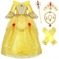 Romys Collection Princess Belle Deluxe Yellow Party Dress Costume