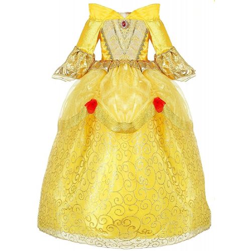  Romys Collection Princess Belle Deluxe Yellow Party Dress Costume