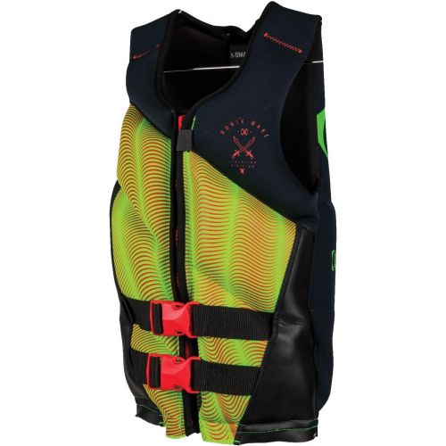  [아마존베스트]RONIX Ronix Drivers Ed Capella - 2.0 CGA Life Vest - Black/Lime / Red - Teen (75-125lbs) (2019)