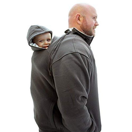  Roocoat RooCoat Babywearing Coat - Charcoal with Gray Stripes - Medium