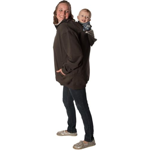  Roocoat RooCoat Babywearing & Maternity Coat 2.0 Charcoal with Gray Stripes XS