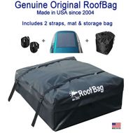 RoofBag Rooftop Cargo Carrier 15 Cubic Feet is a Waterproof Rooftop Cargo Bag or Cargo Carrier for Top of Vehicle with or Without Rack. Roof Bag Car Top Carrier Includes Straps, Ma
