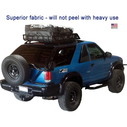  RoofBag Rooftop Cargo Carrier 15 Cubic Feet is a Waterproof Rooftop Cargo Bag or Cargo Carrier for Top of Vehicle with or Without Rack. Roof Bag Car Top Carrier Includes Straps, Ma