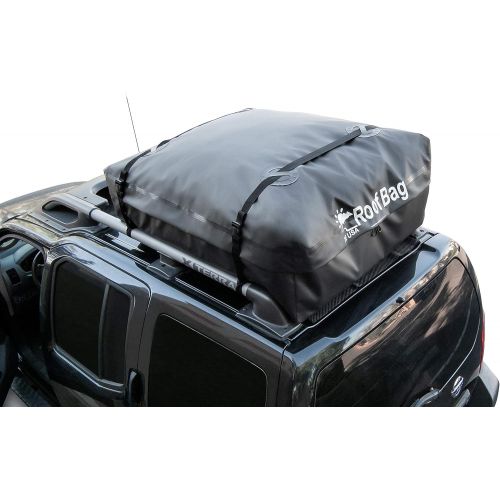  RoofBag Rooftop Cargo Carrier 15 Cubic Feet is a Waterproof Rooftop Cargo Bag or Cargo Carrier for Top of Vehicle with or Without Rack. Roof Bag Car Top Carrier Includes Straps, Ma