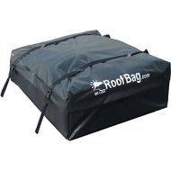 RoofBag Waterproof | Made in USA | 1 Year Warranty | Fits All Cars: with Side Rails, Cross Bars or No Rack | Car Top Carrier Includes Heavy Duty Straps