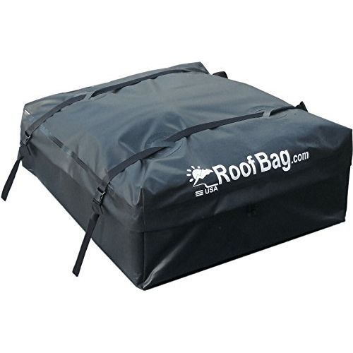  RoofBag 100% Waterproof, Made in USA, Premium Triple Seal for Maximum Protection, 2 Year Warranty, Fits ALL Cars: With Side Rails, Cross Bars or No Rack, Roof Bag includes Heavy Du