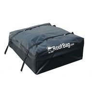 RoofBag 100% Waterproof Carrier - Made in USA - Works on All Vehicles: for Cars with Side Rails, Cross Bars or No Rack -Cross Country Soft Car Top Cargo Carrier
