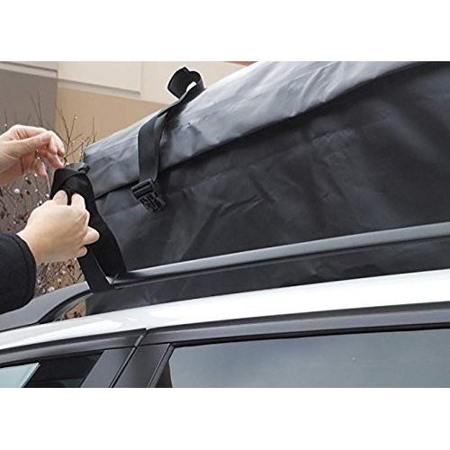  RoofBag 100% Waterproof Carrier - Made in USA - Works on All Vehicles: for Cars with Side Rails, Cross Bars or No Rack -Cross Country Soft Car Top Cargo Carrier