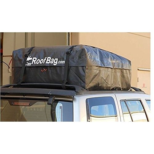  RoofBag 100% Waterproof Carrier - Made in USA - Works on All Vehicles: for Cars with Side Rails, Cross Bars or No Rack -Cross Country Soft Car Top Cargo Carrier