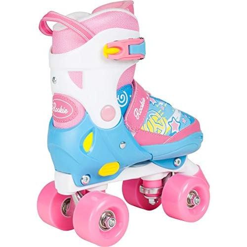  Rookie Fab Junior LRG 36Eiskunstlaufschlittschuhe Adjustable, Unisex Kinder, Blue/Pink, 35.539