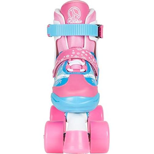  Rookie Fab Junior LRG 36Eiskunstlaufschlittschuhe Adjustable, Unisex Kinder, Blue/Pink, 35.539