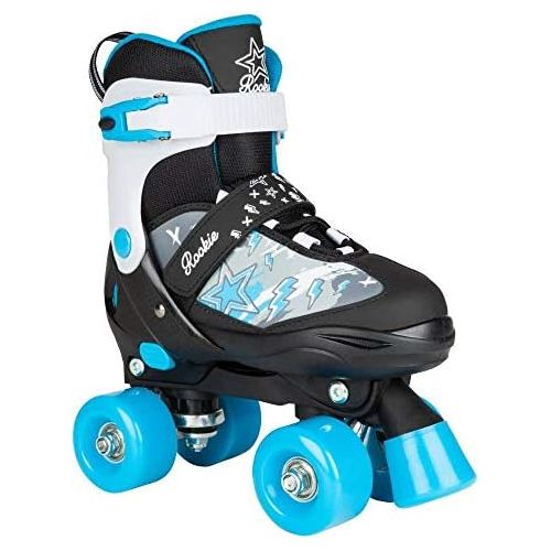  Rookie Adjustable Skate Ace Junior Med 12-2 Inlineskates Unisex Kinder Mehrfarbig (Black/Blue), jnr