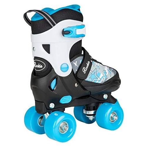  Rookie Adjustable Skate Ace Junior Med 12-2 Inlineskates Unisex Kinder Mehrfarbig (Black/Blue), jnr