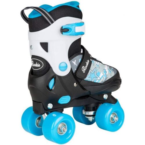  Rookie Adjustable Skate Ace Junior Med 12-2 Inlineskates Unisex Kinder Mehrfarbig (Black/Blue), jnr