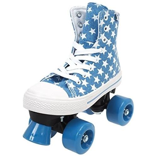  Rookie Canvas High Stars, Rollschuhe Unisex Kinder, Canvas High Stars, Blau/weiss