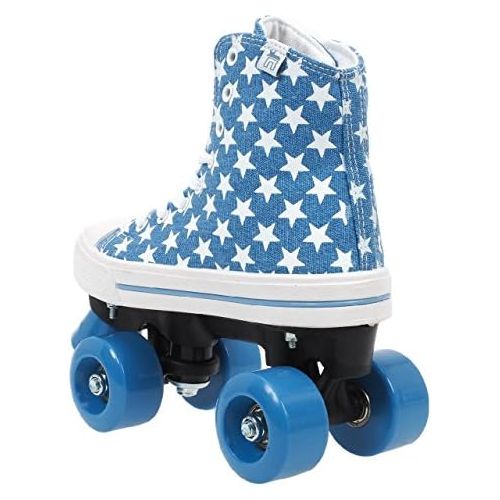  Rookie Canvas High Stars, Rollschuhe Unisex Kinder, Canvas High Stars, Blau/weiss