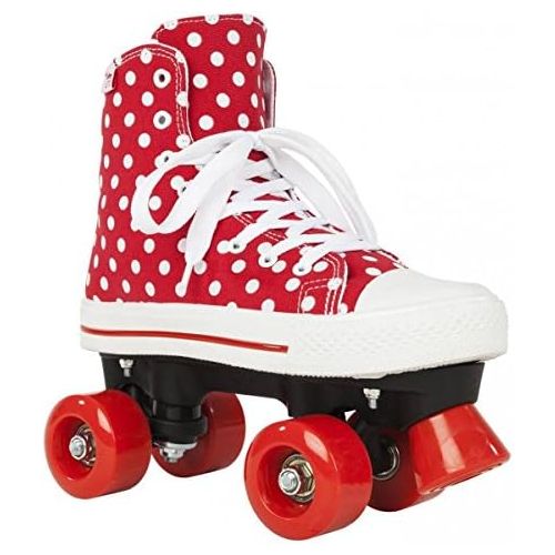  Rookie Canvas High Polka Dots, Rollschuhe Unisex Kinder, Canvas High Polka Dots, rot/weiss