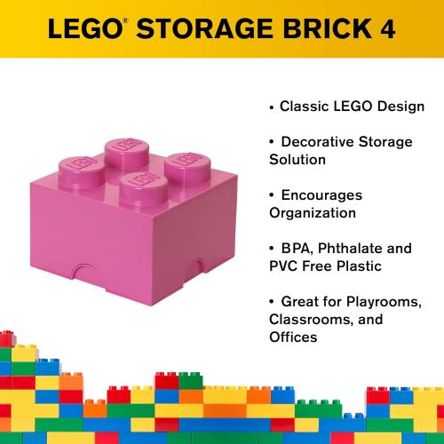  LEGO Storage Brick 4, Bright Pink