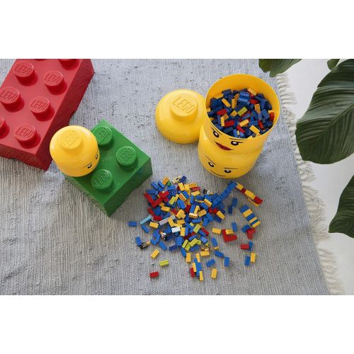  LEGO Storage Head, Large, Girl, 9-1/2 x 9-1/2 x 10-3/4 Inches, Yellow