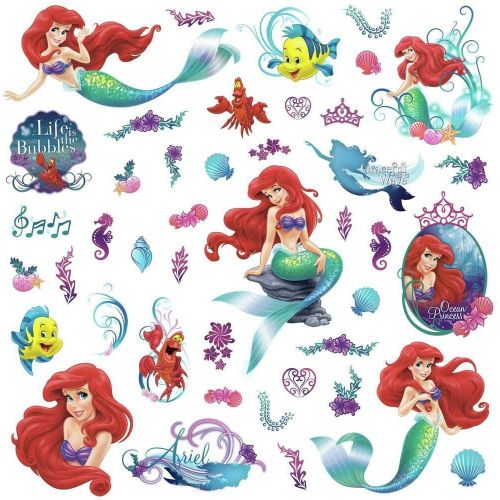  RoomMates - RMK2347SCS The Little Mermaid Peel And Stick Wall Decals,Multi